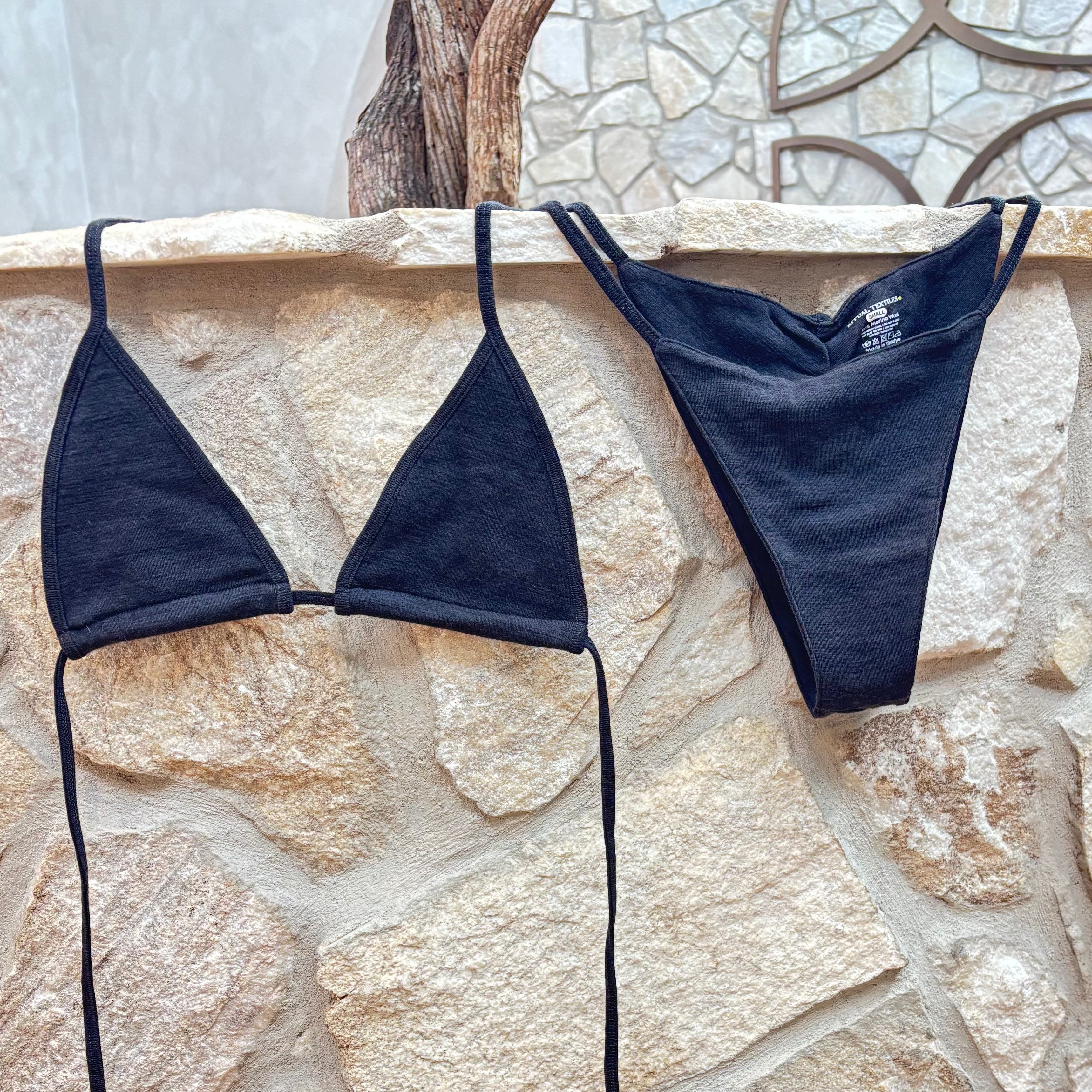 Ritual Textiles merino wool bikini set