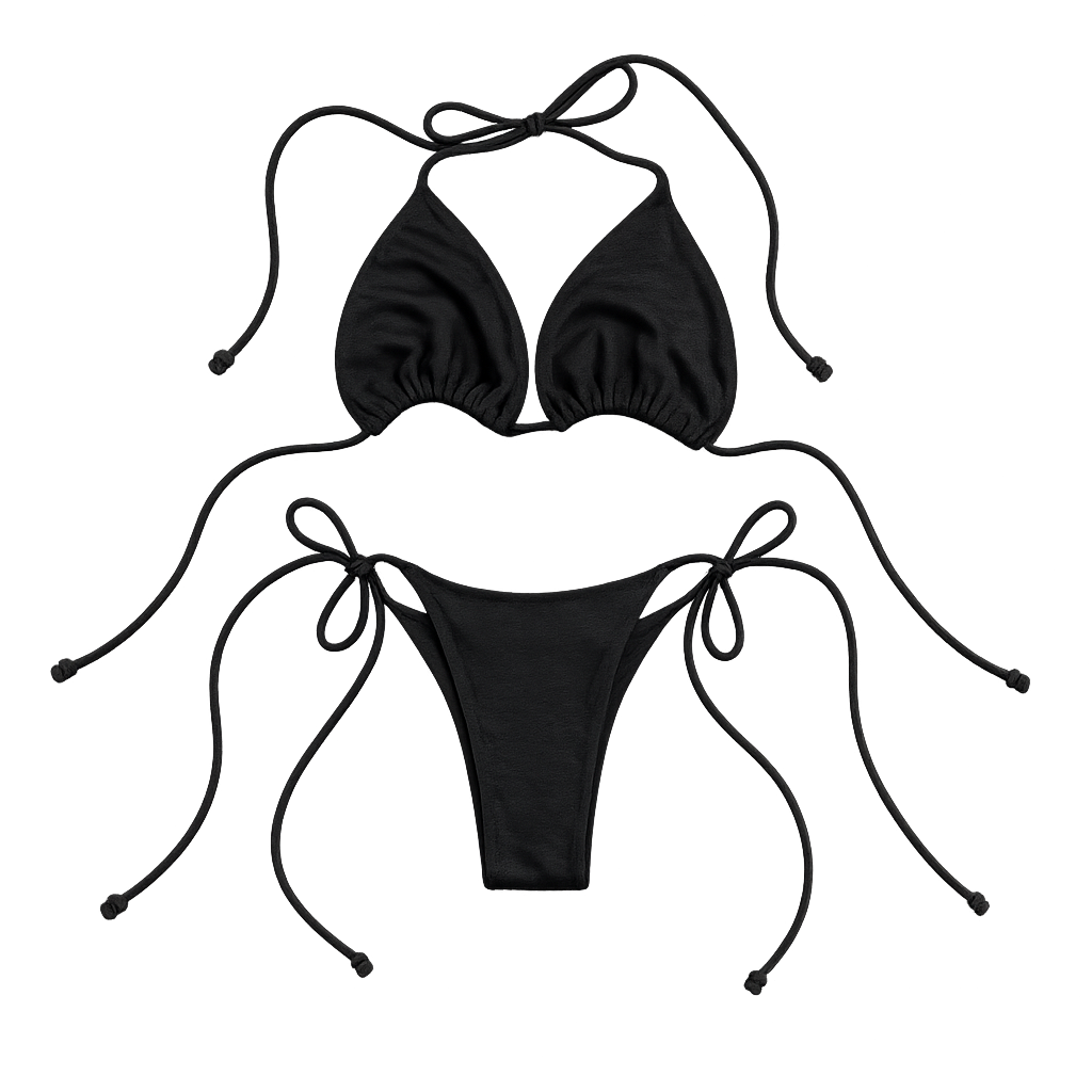 black merino wool bikni