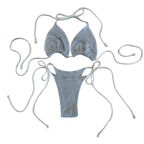 organic linen bikini set