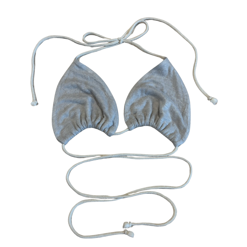 organic linen bikini top