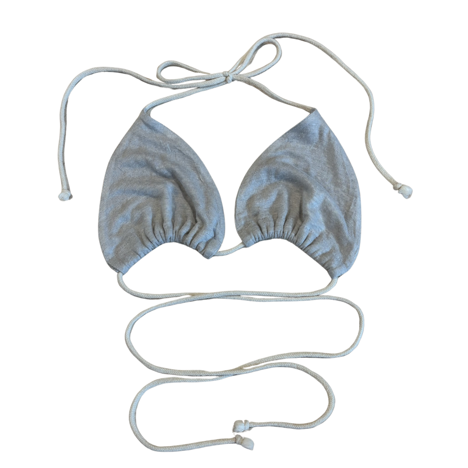 organic linen bikini top
